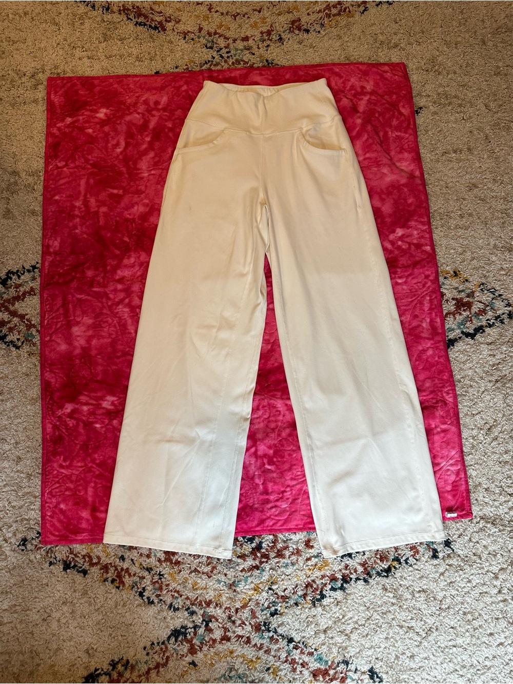 Comfort Stretch Wide-Leg Pants in Cream